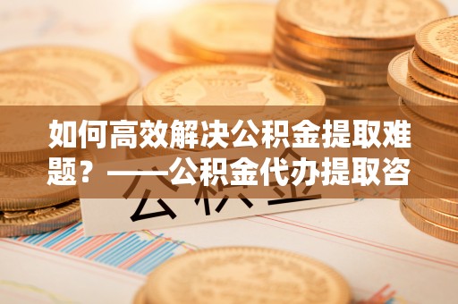 海晏如何高效解决公积金提取难题？——公积金代办提取咨询服务全解析